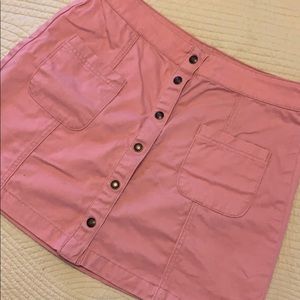 Pink Forever 21 button down mini skirt